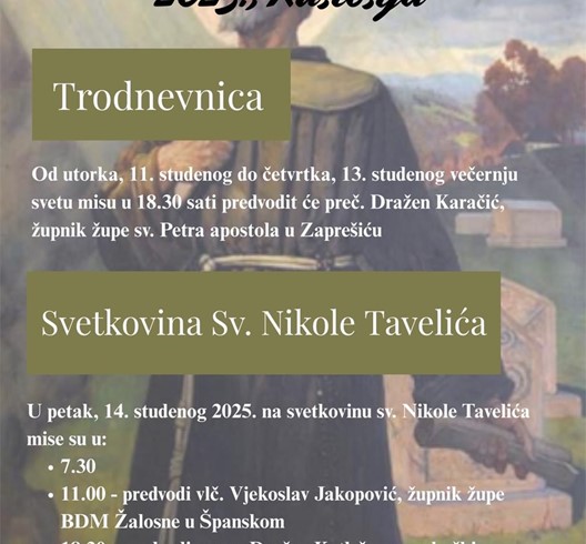 Župna svetkovina Župe sv. Nikole Tavelića u Kustošiji